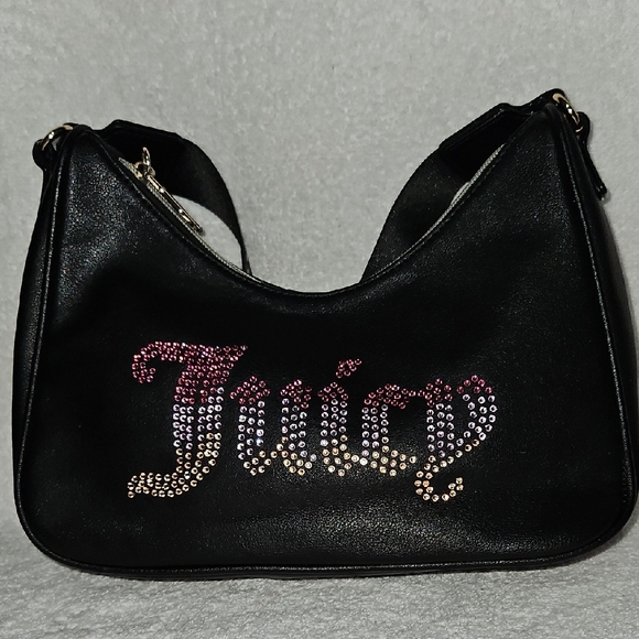Juicy Couture Handbags - Juicy Couture Black Rhinestone Shoulder Bag